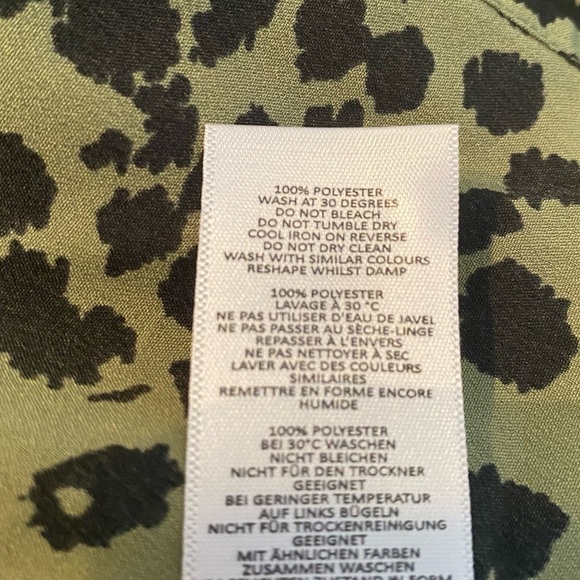 Nasty Gal NEW Tiered Midi Animal Print Green and Black Dress - 6 - Picture 6 of 10